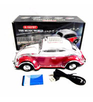 Işıklı Nostaljik Radyo Araba Vosvos Araba Bluetooth Hoparlör USB SD Aux Mp3 WS-1937BT