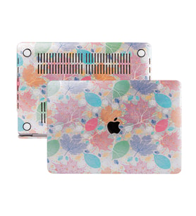 MacBook Air Kılıf HardCase A1369 A1466 2017 Öncesi Uyumlu Koruyucu Kılıf Leaf01 (Çok Renkli)