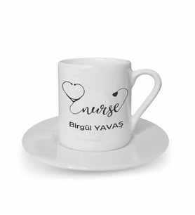 Kişiye Özel Hemşire Tasarımlı Kahve Fincanı