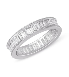 1.59 Ct. Modern Tasarım Tamtur Baget Pırlanta Yüzük