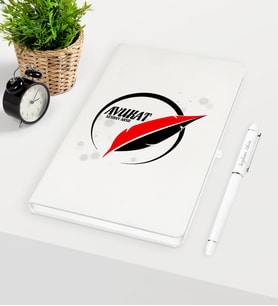 BK Gift Kişiye Özel Avukat Temalı Beyaz Defter Kalem Seti - 13