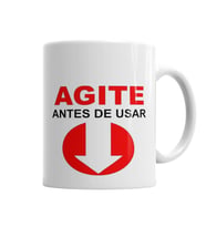 Agite Antes De Usar Kupa Bardak Porselen
