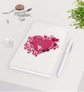 BK Gift Kişiye Özel Sevgililer Günü Beyaz Defter Kalem Seti-3
