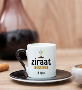 Ziraat Mühendisi Siyah Türk Kahvesi Fincanı