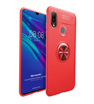Microsonic Huawei Y6 2019 Kılıf Kickstand Ring Holder Kırmızı