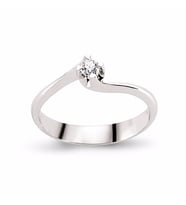 Tektaş Pırlanta Yüzük 0.12 CT G-VS 2.70 Gram 18 Ayar Altın