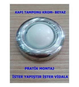 Kapı Pencere Kolu Stoperi Tampon Krom