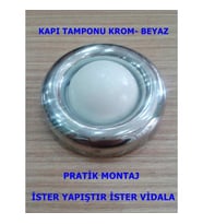 Kapı Pencere Kolu Stoperi Tampon Krom