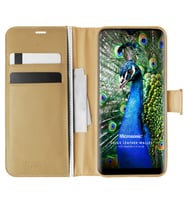 Microsonic Reeder P13 Blue Kılıf Delux Leather Wallet Gold