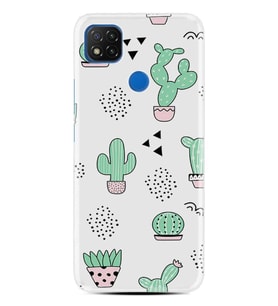 Kılıfland Xiaomi Redmi 9C Kılıf Silikon Resimli Kapak Cactus Pattern Stok 901