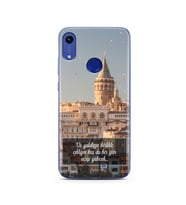 Galata Tasarımlı Süper Şeffaf Silikon Telefon Kılıfı Huawei Honor 8A