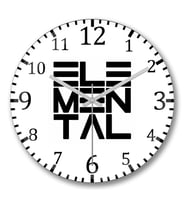 Elemental Duvar Saati Bombeli Gercek Cam