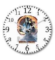 Sub Zero Mortal Kombat Game Duvar Saati Bombeli Gercek Cam