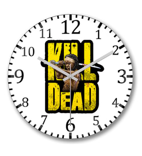 Kill Dead Duvar Saati Bombeli Gercek Cam