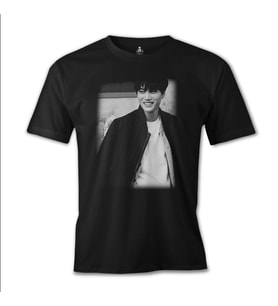 EXO - Kai Siyah Erkek Tshirt
