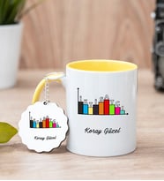 İktisatçı Sarı Kupa Bardak Ve Anahtarlık Set