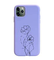 Iphone 11 Pro Çizgi Tasarımlı Mor Lansman Telefon Kılıfı