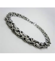 Erkek Silver Renk Kral Orta Kalınlık Künye Çelik Bileklik 6018605739731