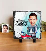 BK Gift Kişiye Özel Bay Radyoloji Uzmanı Karikatürlü Dekoratif Doğal Taş  1
