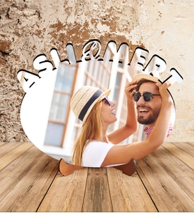 BK Gift Kişiye Özel Oval İsim Yazılı Ahşap Çerçeve