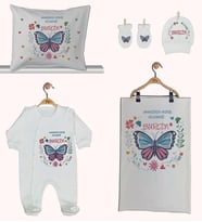 Pia Baby Gl 1910-02 İsme Özel Beşli Tulum Set