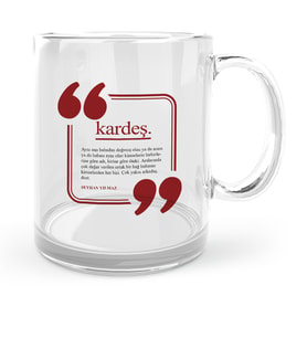 BK Gift Kişiye Özel Kardeş Cam Kupa Bardak  3
