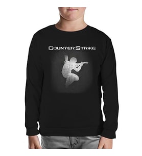 Counter Strike Siyah Çocuk Sweatshirt