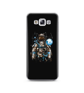 Uzay Astronot Tasarım Süper Şeffaf Silikon Telefon Kılıfı Samsung E7