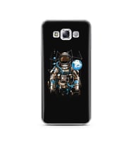 Uzay Astronot Tasarım Süper Şeffaf Silikon Telefon Kılıfı Samsung E7