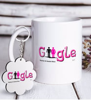 BK Gift Kişiye Özel Google Tasarımlı Beyaz Kupa ve Anahtarlık Hediye Seti-2 (Model 1)