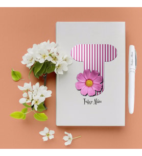 İsime Özel Hediye Harf Defter Kalem Seti - 11 (Beyaz)