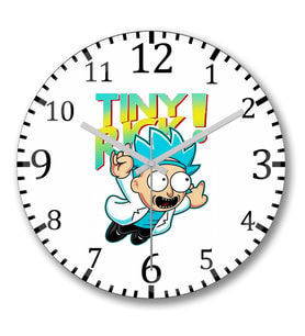Tiny Rick Duvar Saati Bombeli Gercek Cam