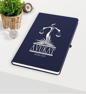 BK Gift Kişiye Özel Avukat Temalı Lacivert Defter - 5