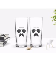 BK Gift Kişiye Özel Renkli Baskılı İsimli Tasarımlı İkili Rakı Bardağı Seti-131 (Beyaz)