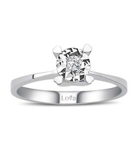 Lova 0,60 Karat Efektli Pırlanta Tektaş Yüzük - 1040115