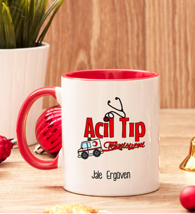 Acil Tıp Teknisyenine Hediye Renkli Kupa Bardak