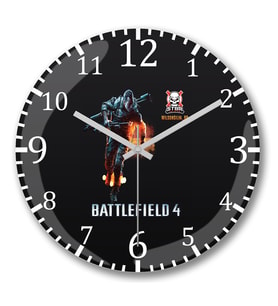 Battlefıeld 4 STBR Soldado Duvar Saati Bombeli Gercek Cam