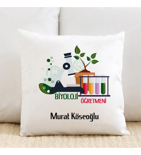Biyoloji Öğretmeni Özel İsimli Yastık