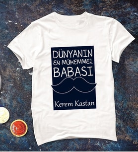Kişiye Özel Dünyanın En Mükemmel Babası Tişörtü