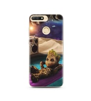 Baby Groot Tasarım Süper Şeffaf Silikon Telefon Kılıfı Huawei Y6 Prime 2018