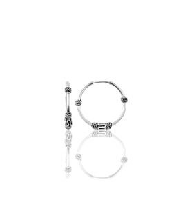 Gümüş  14 mm oksisli halka küpe SGTL9505