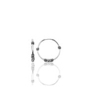Gümüş  14 mm oksisli halka küpe SGTL9505