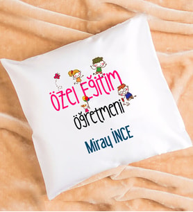 Özel Eğitim Öğretmeni Tasarımlı Kişiye Özel Hediye Özel Eğitim Öğretmeni Yastık