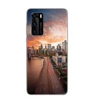 Cadde Tasarımlı Süper Şeffaf Silikon Telefon Kılıfı Huawei P40 Pro