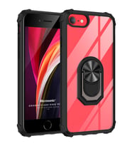 Microsonic Apple iPhone 8 Kılıf Grande Clear Ring Holder Siyah