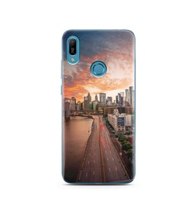 Cadde Tasarımlı Süper Şeffaf Silikon Telefon Kılıfı Huawei Y6 Prime (2019)