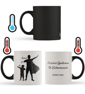 BK Gift Kişiye Özel Babalar Günü Temalı Sihirli Kupa Bardak 29487