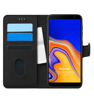 Microsonic Samsung Galaxy J4 Core Kılıf Fabric Book Wallet Siyah