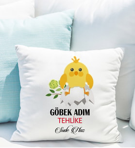 Göbek Adım Tehlike Yastığı Civcivli Kişiye Özel