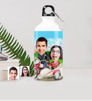 BK Gift Kişiye Özel Sevgililer Karikatürlü Metal Suluk 500 Ml  12